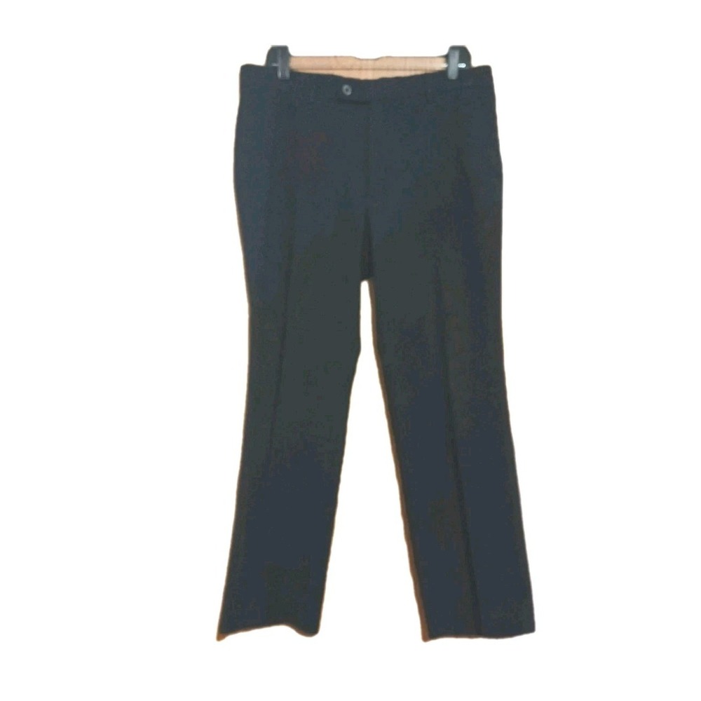 Dress Pants Mens 35x29 Black Slim Fit Straight Leg Premier Flex Comfort